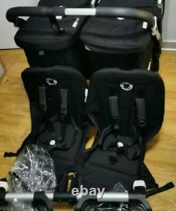 Bugaboo Donkey 2 Twin Ruby Red Hooods Grande Condition