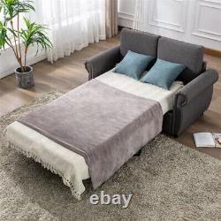 Canapé-lit avec lit d'amour escamotable et matelas en mousse à mémoire de taille double pour le salon.