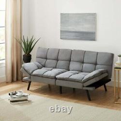 Canapé-lit futon en mousse à mémoire de forme convertible, pliable, en taille double