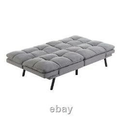 Canapé-lit futon en mousse à mémoire de forme convertible, pliable, en taille double
