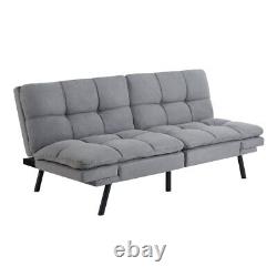 Canapé-lit futon en mousse à mémoire de forme convertible pliable en taille pleine