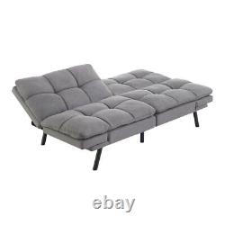 Canapé-lit futon en mousse à mémoire de forme convertible pliable en taille pleine