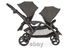 Contours Tandem Optima Double Poussette Face à Face pour Bébés Gris Graphite