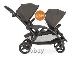 Contours Tandem Optima Double Poussette Face à Face pour Bébés Gris Graphite