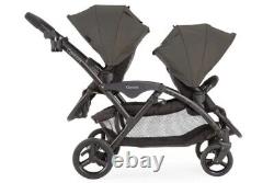 Contours Tandem Optima Double Poussette Face à Face pour Bébés Gris Graphite