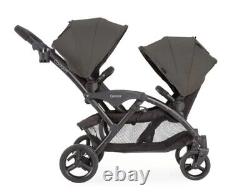 Contours Tandem Optima Double Poussette Face à Face pour Bébés Gris Graphite