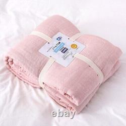 Couverture en mousseline de coton taille double pour lit et canapé, literie d'été