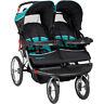 Double Poussette Jogger Buggy Pram Twin Two Side By Side Seat Chair Baby Kid Sit