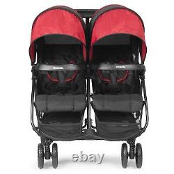 Double Poussette Jogger Haut-parleur Twins Push Chair Baby Seat Pliable Outdoor