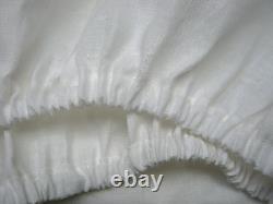 Ensemble de draps en lin blanc ou beige avoine pur naturel biologique taille USA