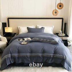 Ensemble de literie avec housse de couette, drap de lit, taies d'oreiller pour lit simple, double, queen et king size