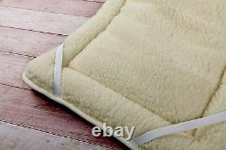 Épais Merino Wool Perugiano Natural Mattress Topper Couvre-lit Tailles King Double