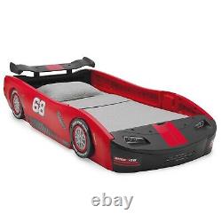 Garçons Red Turbo Race Car Twin Plastic Toddler Race Car Bed Kid Child Bedroom
