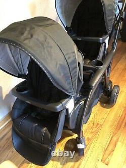 Graco Baby Modes Duo One-hand Fold Twin Tandem Double Stroller Balancing Act Nouveau
