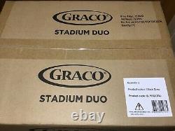 Graco Stadium Duo Tandem Twin Seat Buggy Poussette Pushchair Noir/gris Gratuit