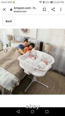 Halo Bassinest Twin Sleeper, Bedside Double Bassine Premiere Series Sand Circle