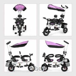 Honeyjoy 4in1 Baby Twins Double Easy Steer Poussette Jouet Tricycle Détachable Enfants