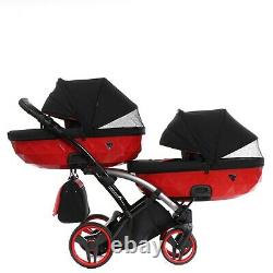 Junama Diamond S Line Duo Slim Exclusive Double Baby Stroller Twin Pram 2in1