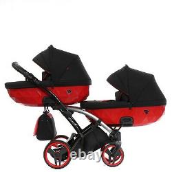Junama Diamond S Line Duo Slim Exclusive Double Baby Stroller Twin Pram 2in1