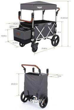 Keenz 7s Twin Baby Poussette Double Wagon Easy Fold W Canopy Et Sac Gris Nouveau