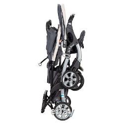 Landau double pour bébé et bambin Baby Trend Sit N' Stand Easy Fold Travel, Magnolia