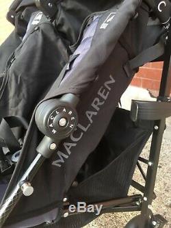 Maclaren Triumph Double Double Parapluie Poussette Style Noir! Clean Voyage