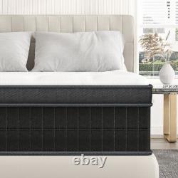 Matelas Hybride en Mousse à Mémoire de Forme et Ressorts Taille 12 14 Twin Full Queen King Fermeté Moyenne