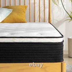 Matelas Twin Full Queen King Taille 10 Pouces Mousse Hybrid Medium Firm Certipur-us