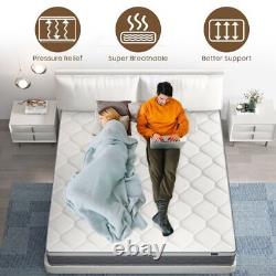 Matelas en mousse à mémoire de forme 14 pouces pour lit simple, double, queen et king avec ressorts ensachés dans une boîte