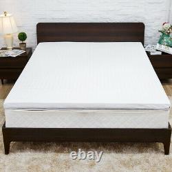Nesaila Bamboo Charcoal Latex Matelas Topper Twin 3.15 Pouces Double Couche-save