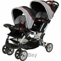 Nouveau Baby Trend Sit N Stand Double Twin Poussette Landau + 2 Sièges D'auto