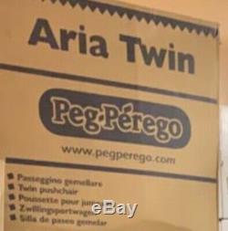 Nouvelle Peg Perego Aria Twin Poussette Double Seulement 14lbs