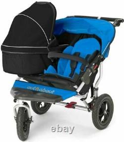 Out’n’about Nipper Double Carrycot Raven Black Newborn Baby Twin Accessoire Bn