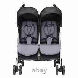 Poussette De Voyage Twin Baby Compact Fold Double Seat Evenflo Minno, Glenbarr Grey