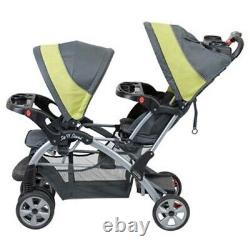 Poussette Double Twins Baby Avec 2 Sièges D’auto Nursery Crib Bag Combo Travel System