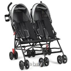 Poussette Pliable Twin Baby Double Stroller Ultralight Umbrella Kids