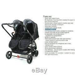 Poussette Siège-auto Pliable Ultra Duo De Valco Baby Snap Newborn Twin Coal Black