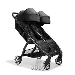 Poussette double Baby Jogger City Tour 2 en Pitch Black toute neuve dans une boîte pliée