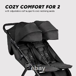 Poussette double Baby Jogger City Tour 2 en Pitch Black toute neuve dans une boîte pliée