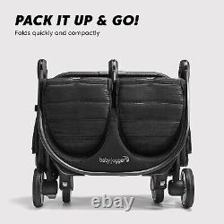 Poussette double Baby Jogger City Tour 2 en Pitch Black toute neuve dans une boîte pliée