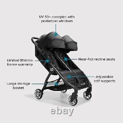 Poussette double Baby Jogger City Tour 2 en Pitch Black toute neuve dans une boîte pliée