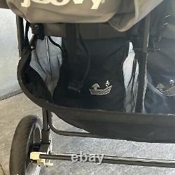 Poussette double Joovy Scooter X2 avec plateaux de collation, jumeaux, siège double noir