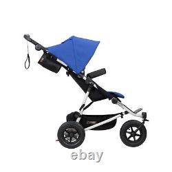 Poussette double Mountain Buggy Duet en bleu marine, toute neuve, boîte ouverte, à voir