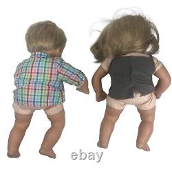 Poussette double côte à côte à rayures pour jumeaux Bitty Baby de American Girl