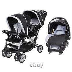 Poussette double de voyage Baby Trend Sit N Stand et combo siège auto, Stormy