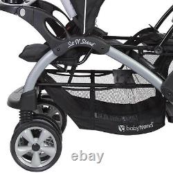 Poussette double de voyage Baby Trend Sit N Stand et combo siège auto, Stormy