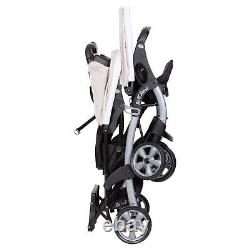 Poussette double de voyage Baby Trend Sit N Stand et combo siège auto, couleur kaki