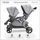 Poussette Double Pliable Pour Bébés Jumeaux Avec Position Couchée Et Assise