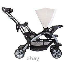 Poussette double pour bébé et tout-petit Baby Trend Sit N' Stand Easy Fold Travel, kaki.