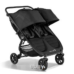 Poussette double tout-terrain City Mini GT2, Jet Black, Parfaite pour les nouveau-nés et les tout-petits